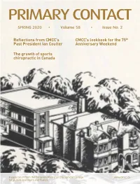 PRIMARY CONTACT SPRING 2020 • Volume 58 • Issue No