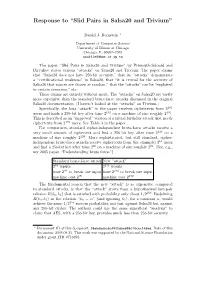 Response to “Slid Pairs in Salsa20 and Trivium”