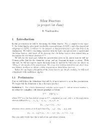 Schur Functors (A Project for Class)