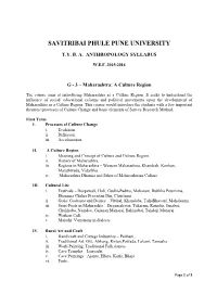 TYBA Anthropology Syllabus