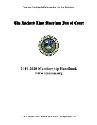 2019-2020 Linn Inn Handbook V2.Pdf