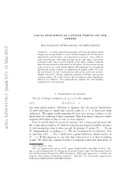 Arxiv:1204.0134V3 [Math.NT] 16 Mar 2015 Σb, the Binomial Process Is What You Get by Placing N Points P1,...,PN on K S Independently According to Σb