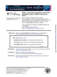 Brain Signaling Complex, Highly Expressed in TRIL, a Functional Component of the TLR4