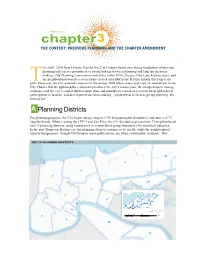 Chapter 3: the Context: Previous Planning and the Charter Amendment