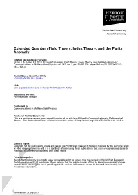 Extended Quantum Field Theory, Index Theory, and the Parity Anomaly