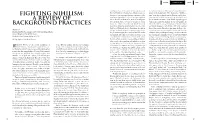 Fighting Nihilism: the Parts of Our Experiences That Are Constitutive of the Ping” Is Another Technical Term for Dreyfus, and It Desig- Experiences Themselves