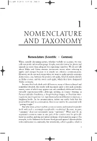 Nomenclature and Taxonomy