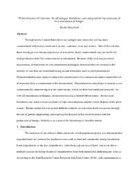 Phytoextraction of Cadmium: the Advantages, Limitations, Cost and Potential Improvements of This Remediation Technique