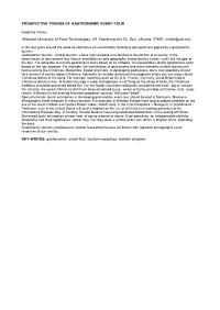 Prospective Trends of Gastronomic Event-Tour