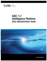 SAS 9.2 Intelligence Platform: Data Administration Guide