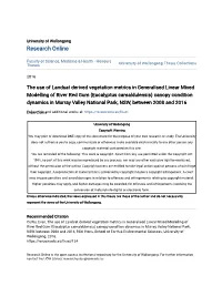 The Use of Landsat Derived Vegetation Metrics in Generalised Linear Mixed Modelling of River Red