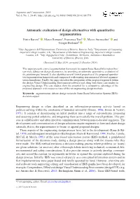Automatic Evaluation of Design Alternatives with Quantitative Argumentation Pietro Baroni∗ , Marco Romanoa, Francesca Tonib , Marco Aurisicchioc and Giorgio Bertanzad