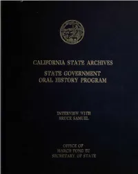 California State Archives History Program