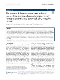 Fluorescent Fullerene Nanoparticle-Based Lateral Flow Immunochromatographic Assay for Rapid Quantitative Detection of C-Reactive
