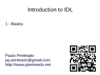 Introduction to IDL