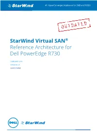 Starwind Virtual SAN® Reference Architecture for Dell Poweredge R730