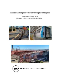 Annual Listing of Federally Obligated Projects