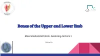 Bones of the Upper and Lower Limb