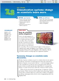 Classification Systems Change As Scientists Learn More