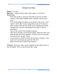 Envelope Card Game