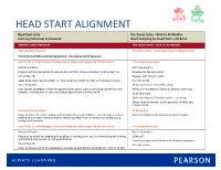 Head Start Alignment