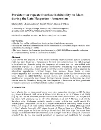 Persistent Or Repeated Surface Habitability on Mars During the Late Hesperian - Amazonian