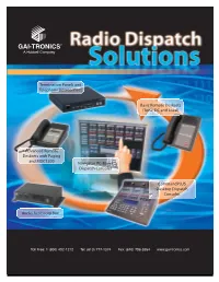 Radio Dispatch Solutions