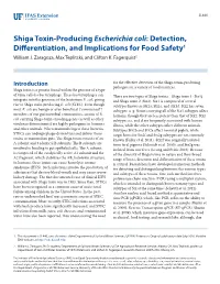 Shiga Toxin E. Coli Detection Differentiation Implications for Food