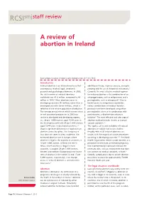 A Review of Abortion in Ireland