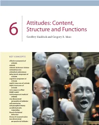 Attitudes: Content, Structure and Functions 6 Geoffrey Haddock and Gregory R