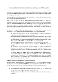 BS-CFA Centre Registration Process