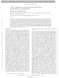 “Click” Chemistry As a Promising Tool for Side-Chain Functionalization Of