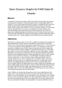 Open Science Graphs for FAIR Data IG Charter