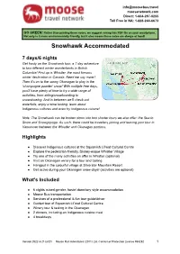 Snowhawk Accommodated