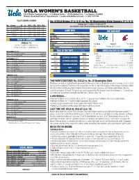 UCLA Women's Basketball Page 1/8 Individual Game-By-Game As of Dec 13, 2020 All Games CAREER HIGHS 2020-21 GAME-BY-GAME STATS