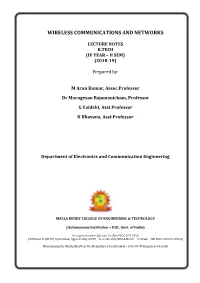 Wireless Communications and Networks