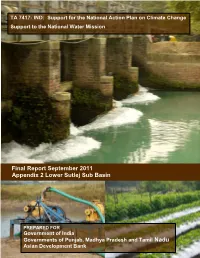 Appendix 2: Lower Sutlej Sub Basin