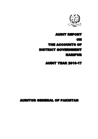 Audit Report on the Accounts of District Government