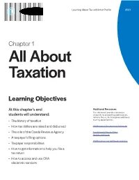 Chapter 1: All About Taxation