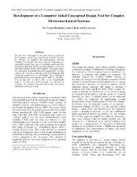 Development of a Computer Aided Conceptual Design Tool for Complex Electromechanical Systems
