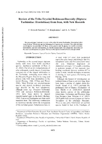 Diptera: Tachinidae: Exoristinae) from Iran, with New Records