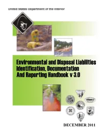 Environmental and Disposal Liabilities Identification, Documentation and Reporting Handbook V 3.0