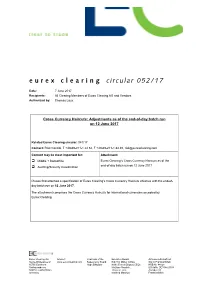 Eurex Clearing Circular 052/17