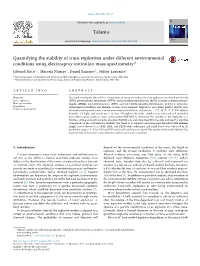 Quantifying the Stability of Trace Explosives Under Different
