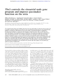 Tbx3 Controls the Sinoatrial Node Gene Program and Imposes Pacemaker Function on the Atria