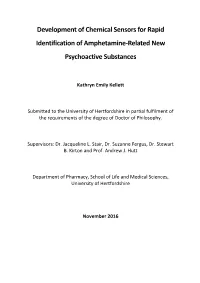 Development of Chemical Sensors for Rapid Identification of Amphetamine-Related New Psychoactive Substances