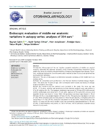 Endoscopic Evaluation of Middle Ear Anatomic Variations in Autopsy Series