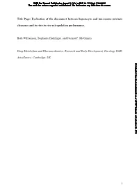 Evaluation of the Disconnect Between Hepatocyte and Microsome Intrinsic Clearance and in Vitro in Vivo Extrapolation Performance