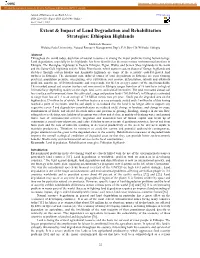 Extent & Impact of Land Degradation and Rehabilitation Strategies