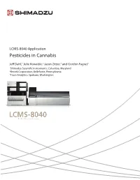 LCMS-8040 Application Pesticides in Cannabis
